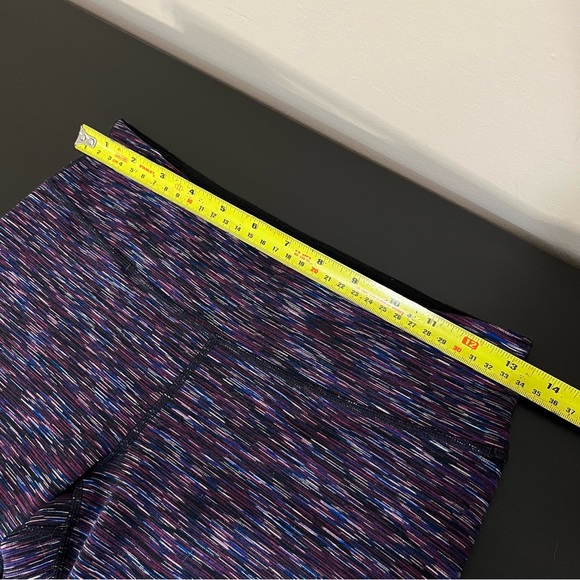 Zella Reversible Purple Space Dye / Black Athletic Leggings - Picture 10 of 13